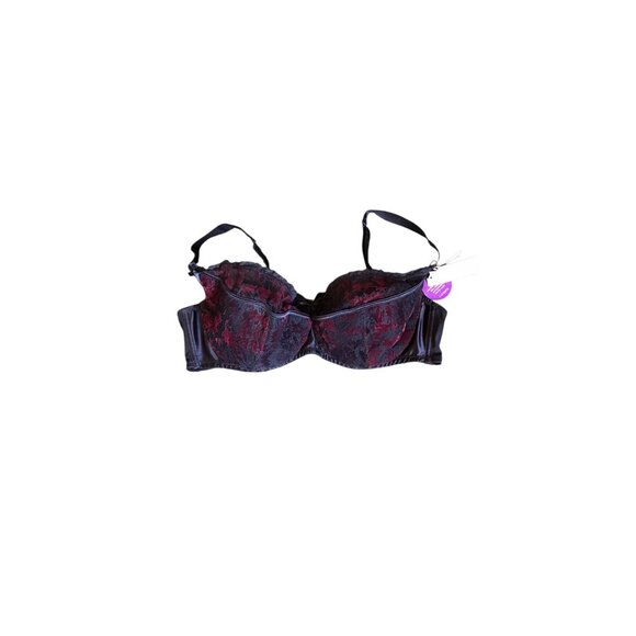 NWT Cacique Black and Red Sexy Support Balconette - Picture 1 of 6